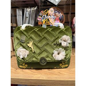 Loungefly Disney Peter Pan Tinker Bell Velvet Crossbody Bag